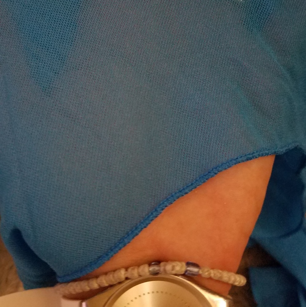 Blue mesh top - Picture 3 of 6